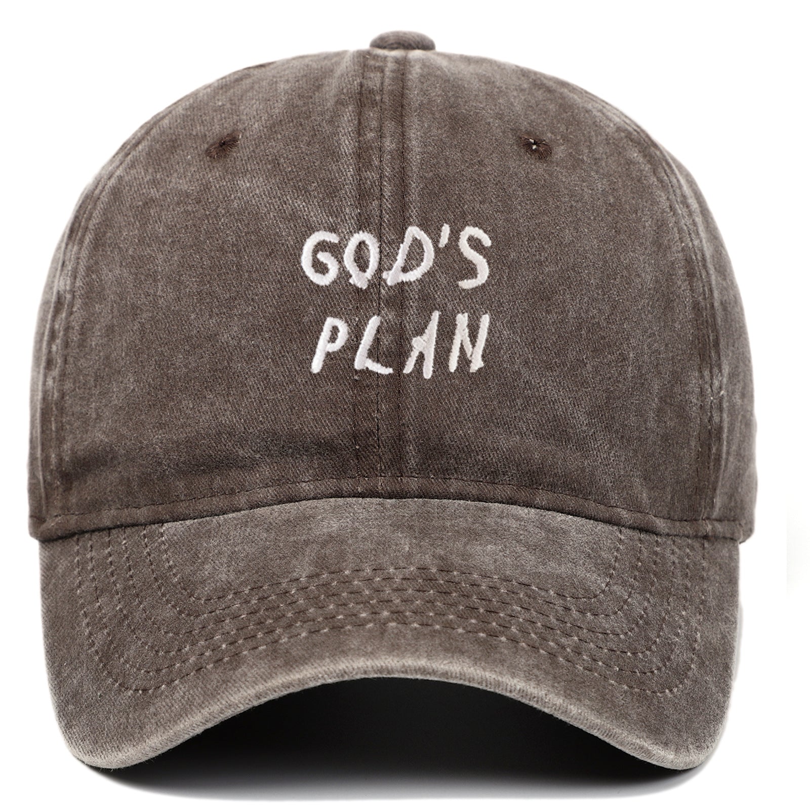 GODS PLAN Embroidered Baseball Cap Pure Cotton Washed