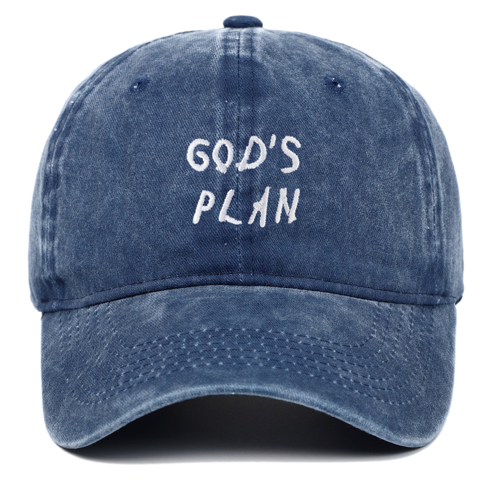 GODS PLAN Embroidered Baseball Cap Pure Cotton Washed