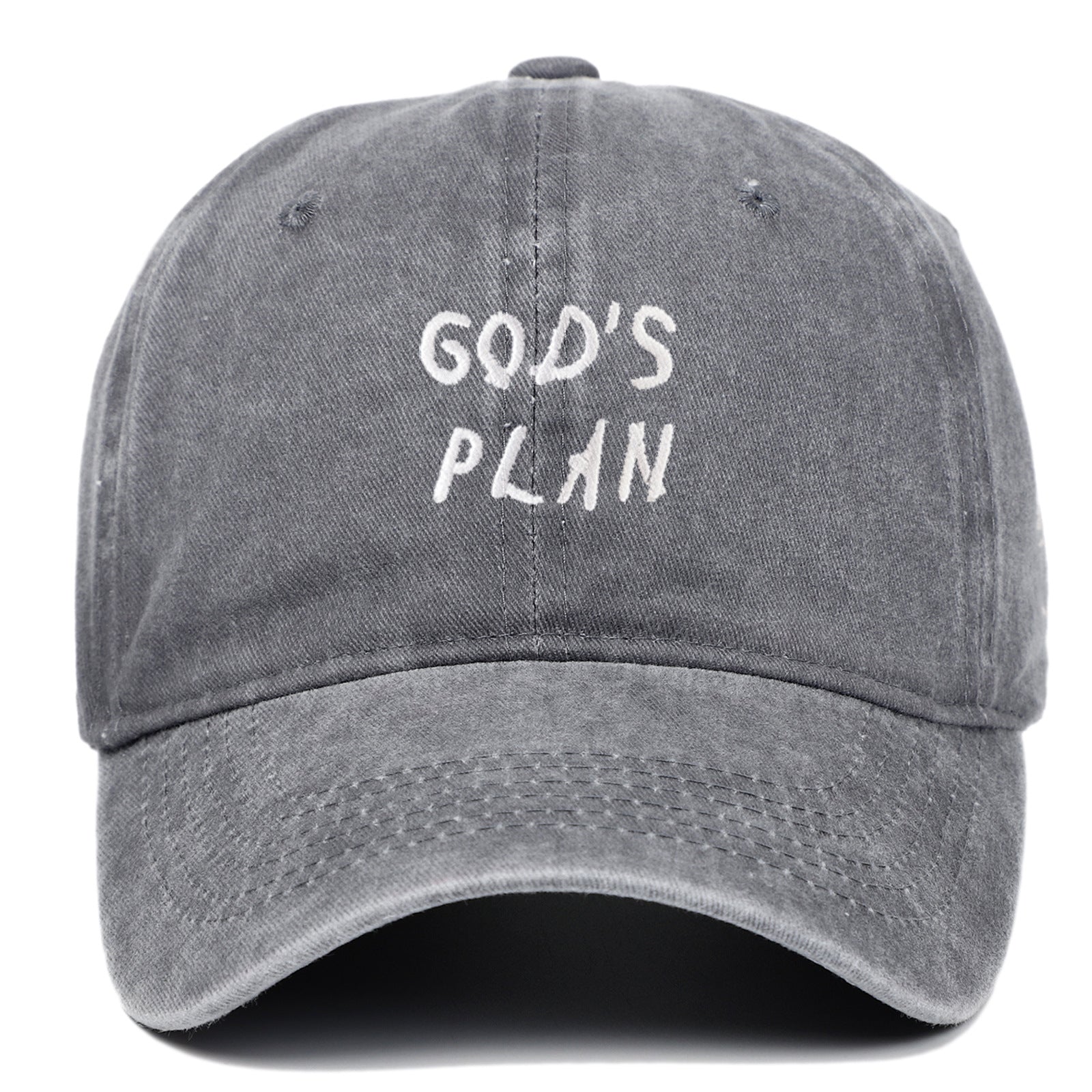 GODS PLAN Embroidered Baseball Cap Pure Cotton Washed